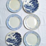 Vintage blue dinner plates