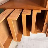 Vintage desk with rolling doors