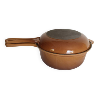 Le Creuset saucepan and frying pan, 22 cm, cast iron