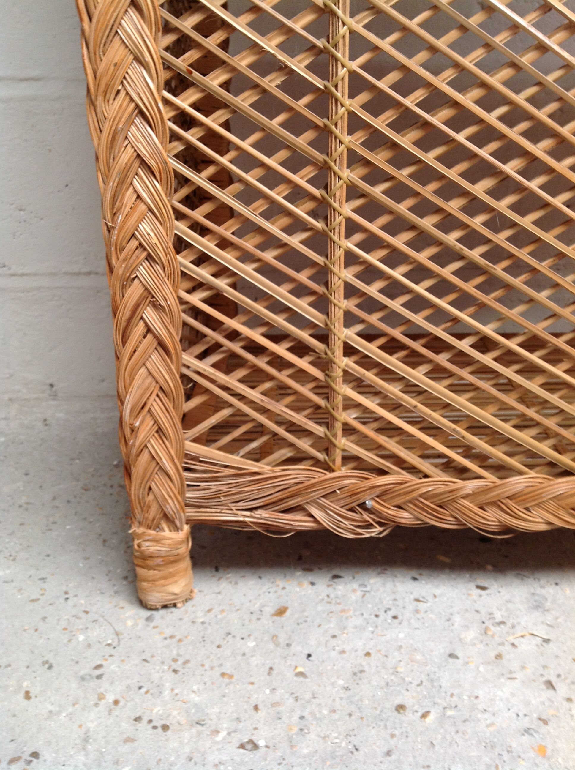 Vintage rattan shelf