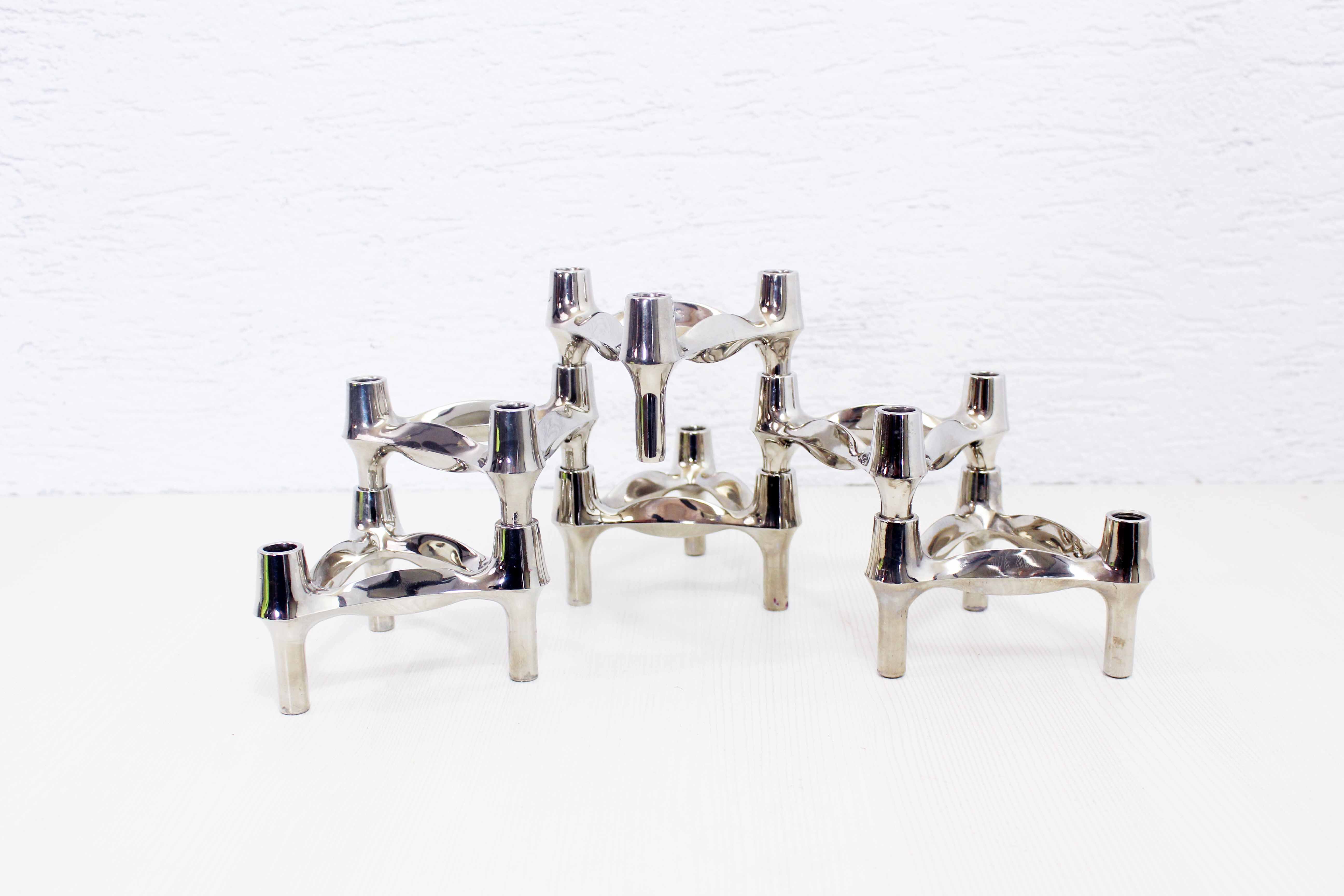 Modular BMF candle holders by Fritz Nagel