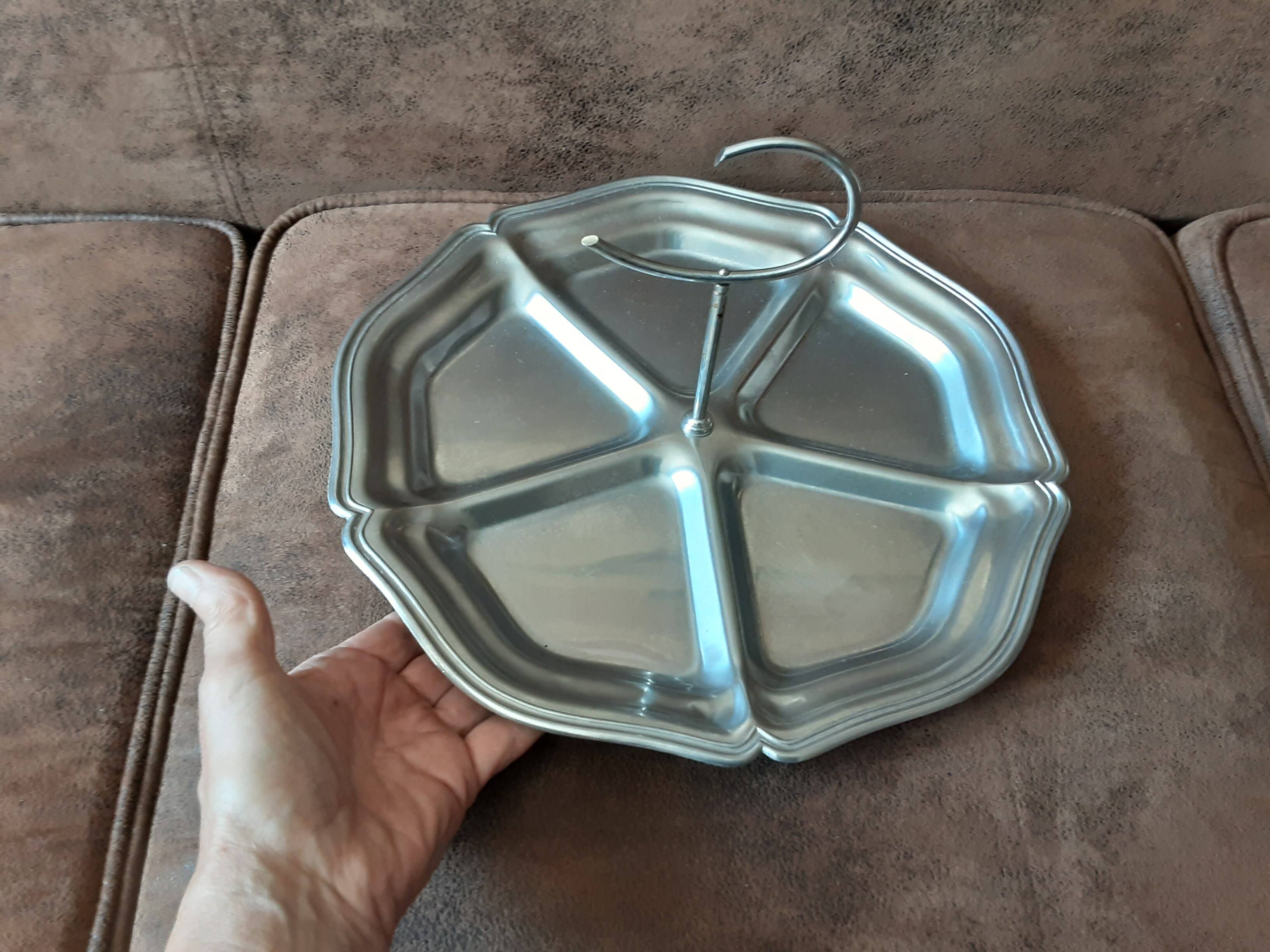 Stainless steel rotating dish