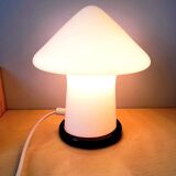 Vintage white Murano blown glass mushroom lamp