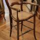 Old Louis Philippe Children's High Chair/cannage