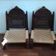 Pair of folding tibetan armchairs