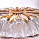 Vintage cut crystal pocket bowl with amber centre – 1960s/70s