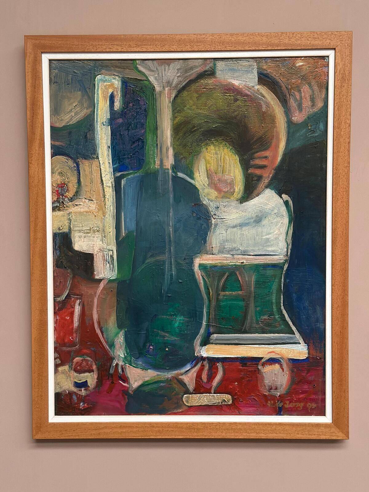 Original Oil on Canvas – “Abstract Composition” by Hendrik De Jong – Dated