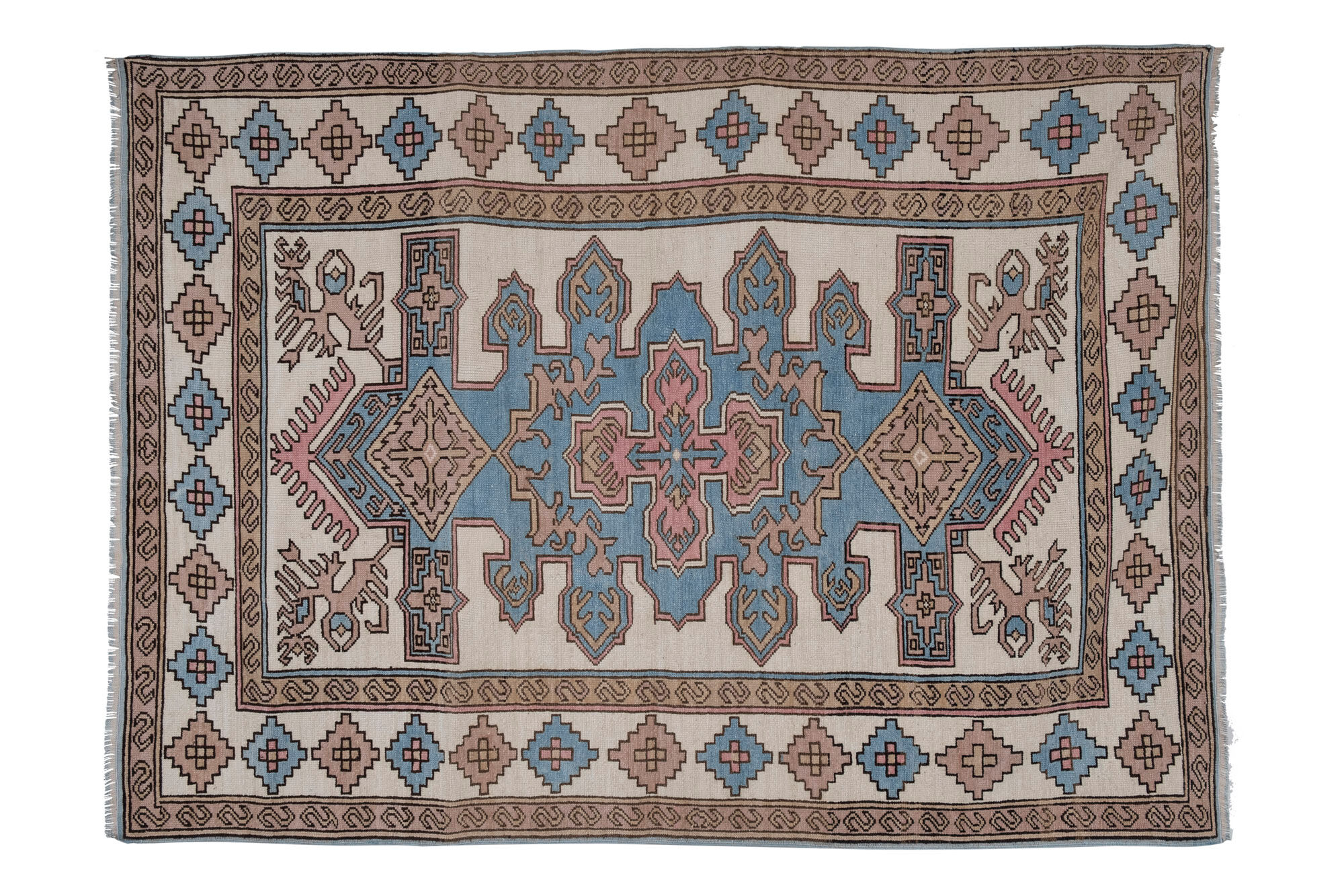 Vintage soft color turkish oushak rug 175 x 244 cm