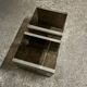 Design bedside table in metal & smoked glass, Roche Bobois 1970.