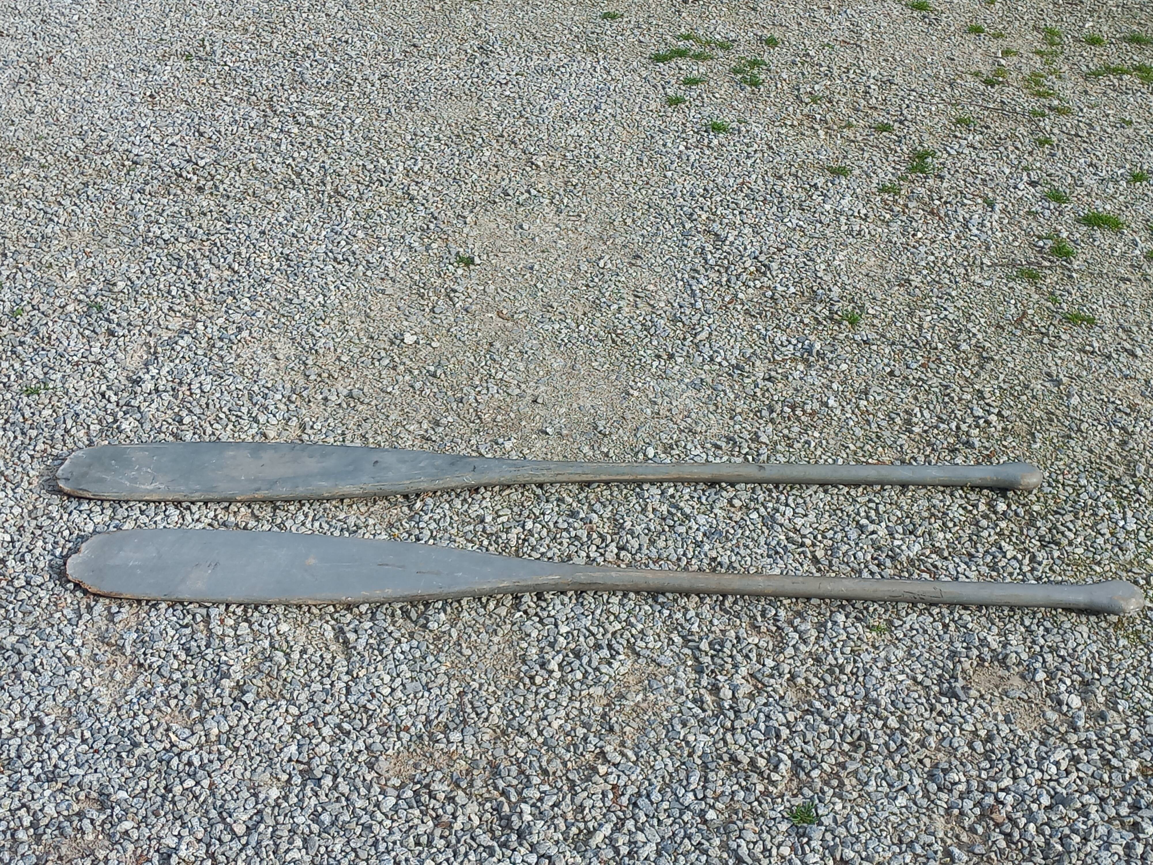 Old pair of boat oars