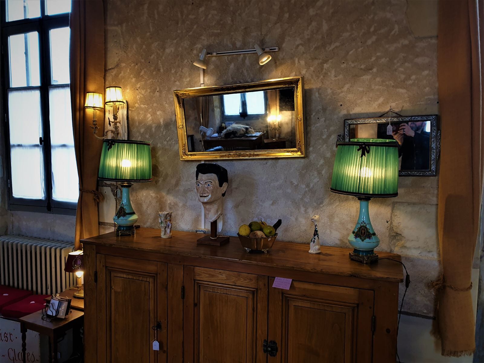 Pair of antique lamps