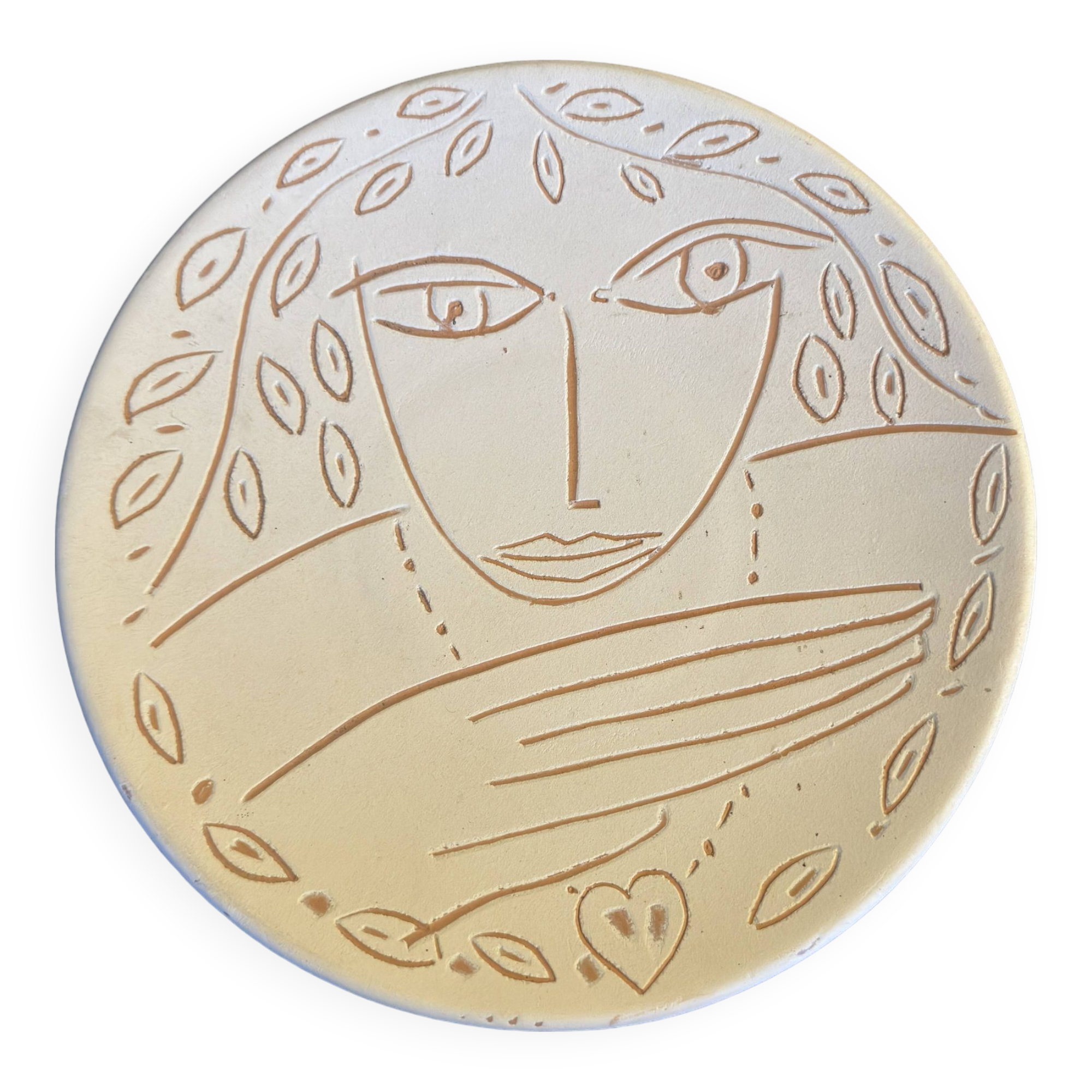 Vintage ceramic plate signed
