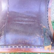 Leather seated chair