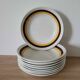 Set of 9 vintage 70s deep plates