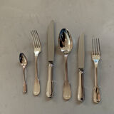 Set 6 silver cutlery Christofle chinon model