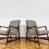 Paire de fauteuils vintage restaurés, tissu par Kvadrat, 1960