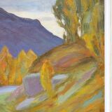 Steen Flemming ( 1897-1977 ), Swedish Impressionist Painting, 1948, Oil on Panel, Framed.