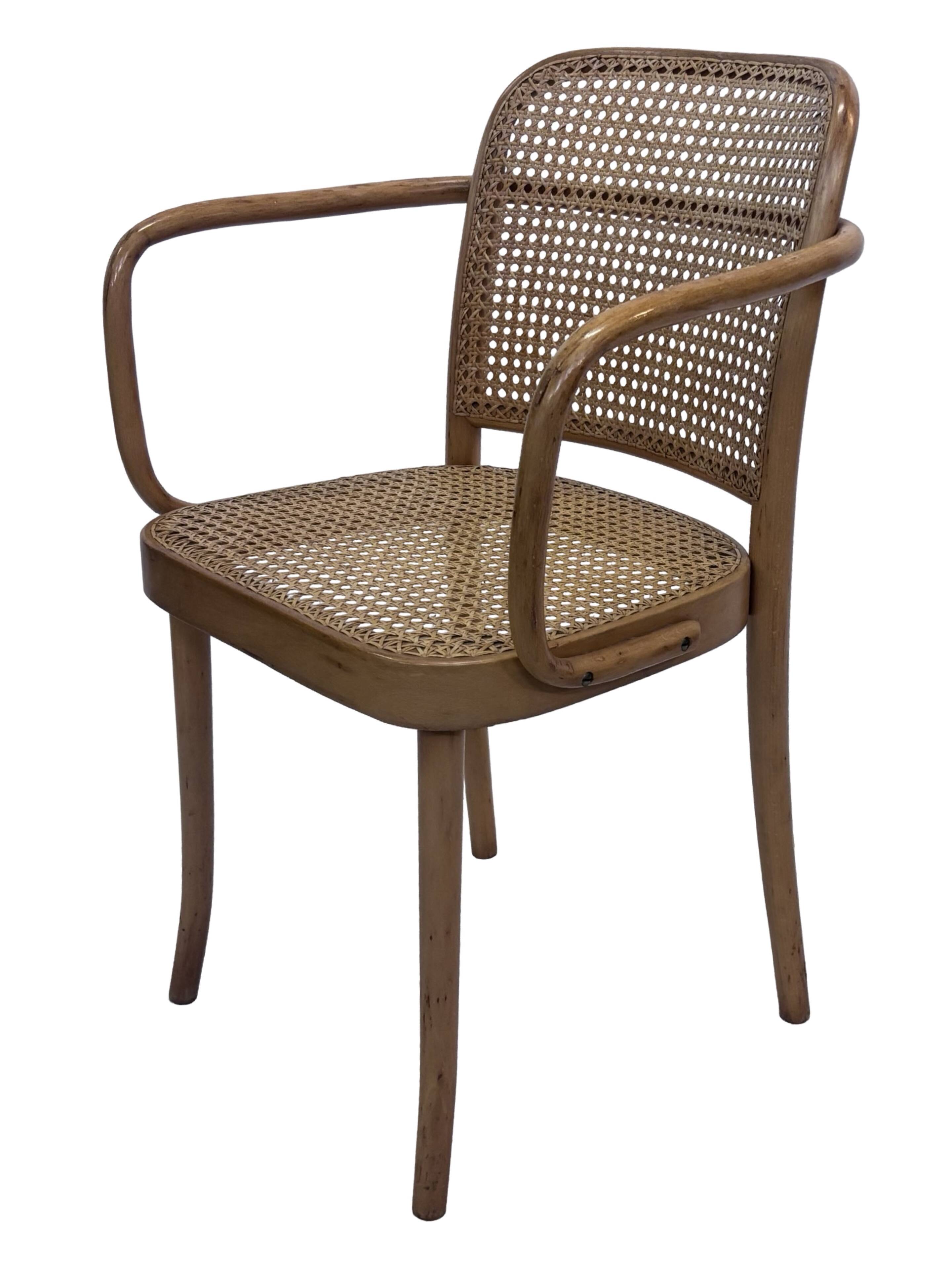 Chaise vintage modèle 811 / Chaise de Prague par Josef Hoffmann pour Ligna FMG 1950