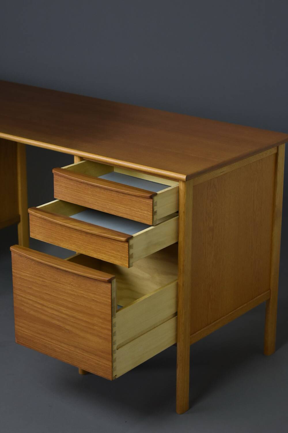 Scandinavian teak & oak desk-sideboard 1950s/60s