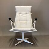 Pair of metal swivel chair and bakelite design 1960