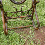 Vintage rattan psychedelic mirror 175x56cm