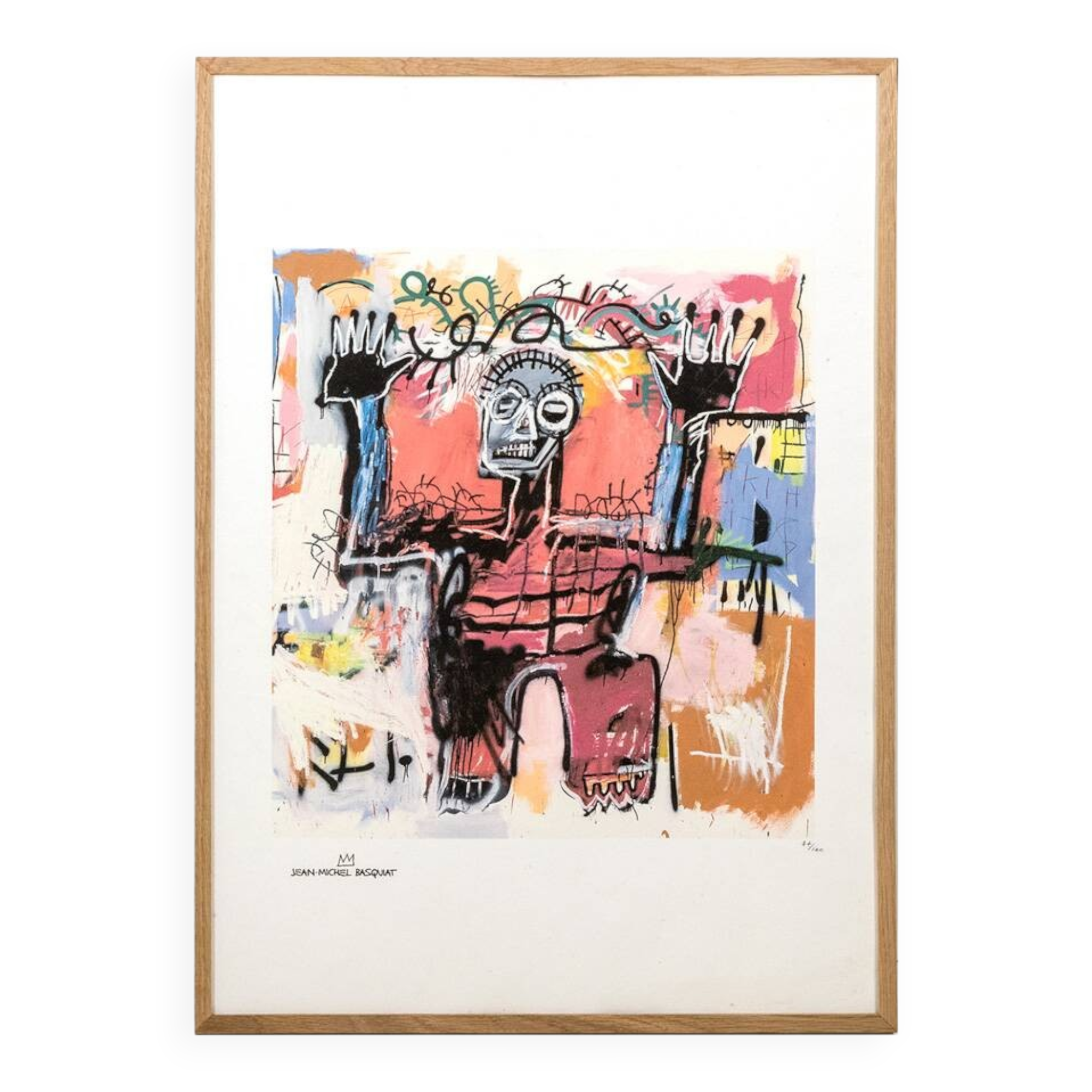 Jean-Michel Basquiat. Numbered color screenprint. 1990s