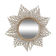 Vintage rattan sun mirror, 51 cm