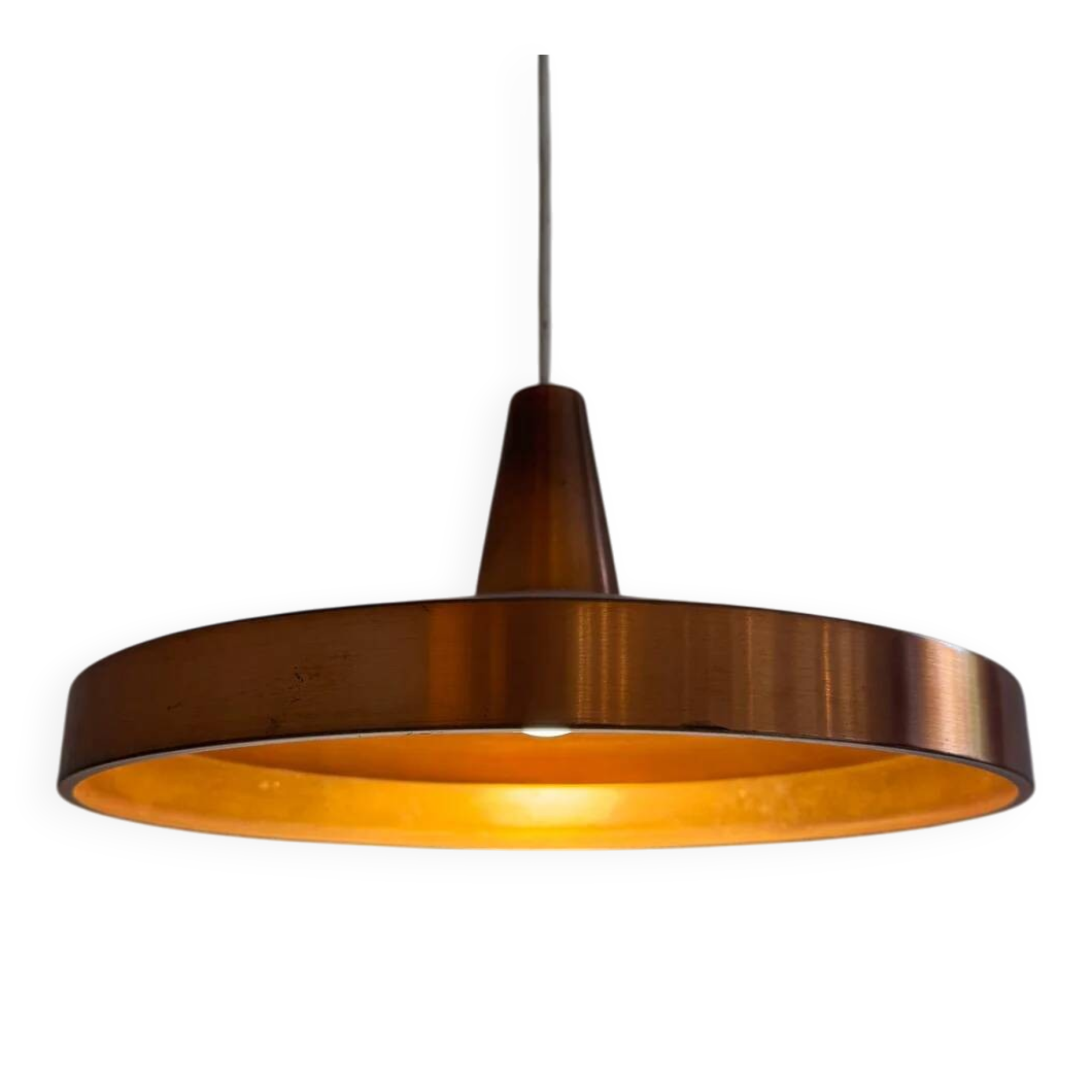 Metal pendant light, Denmark 1960