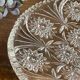 Large cut glass fruit bowl, 1950s