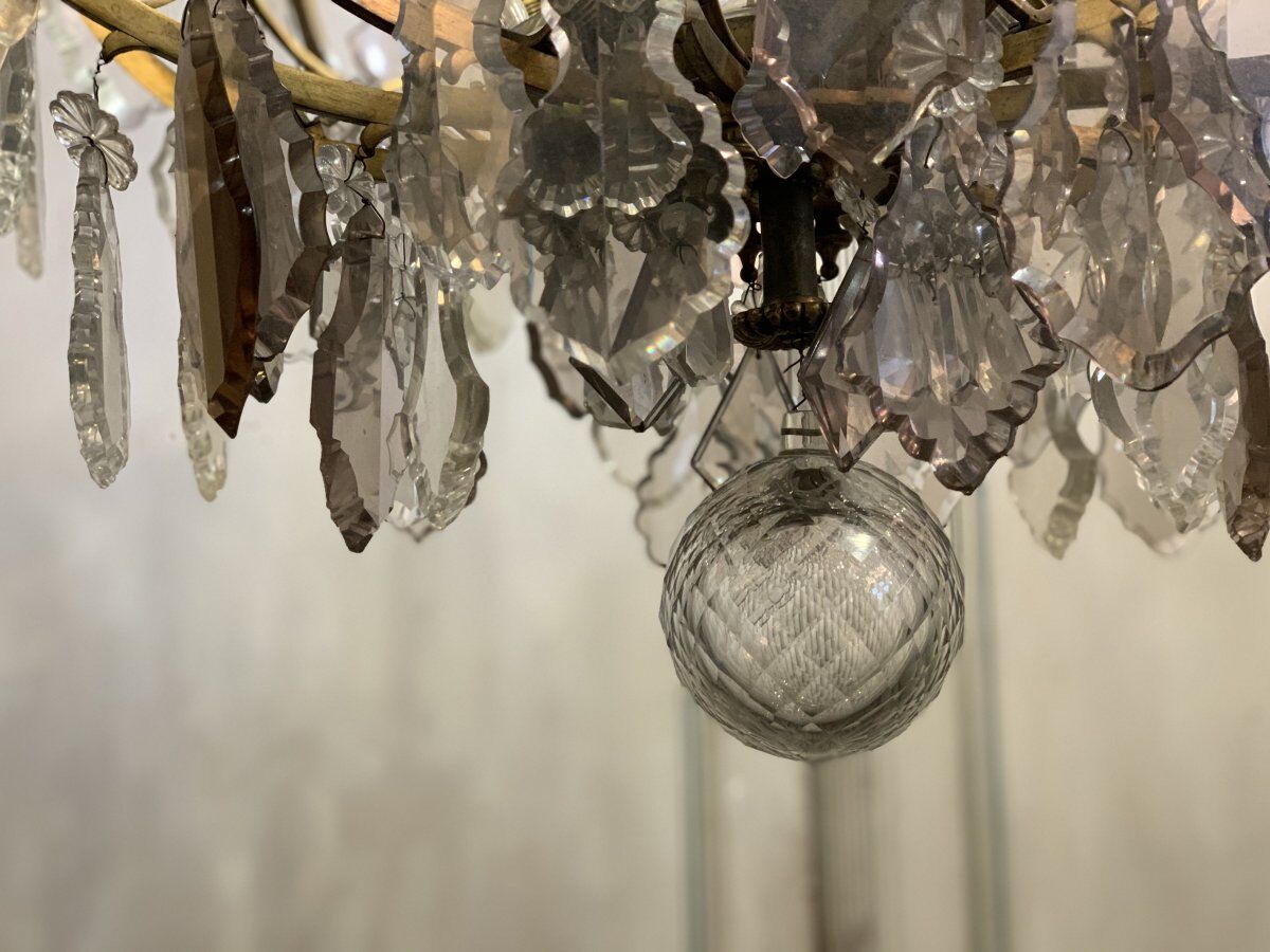 Crystal cut chandelier Louis XV style