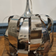 Space age suspension, sputnik, chrome metal, 80s