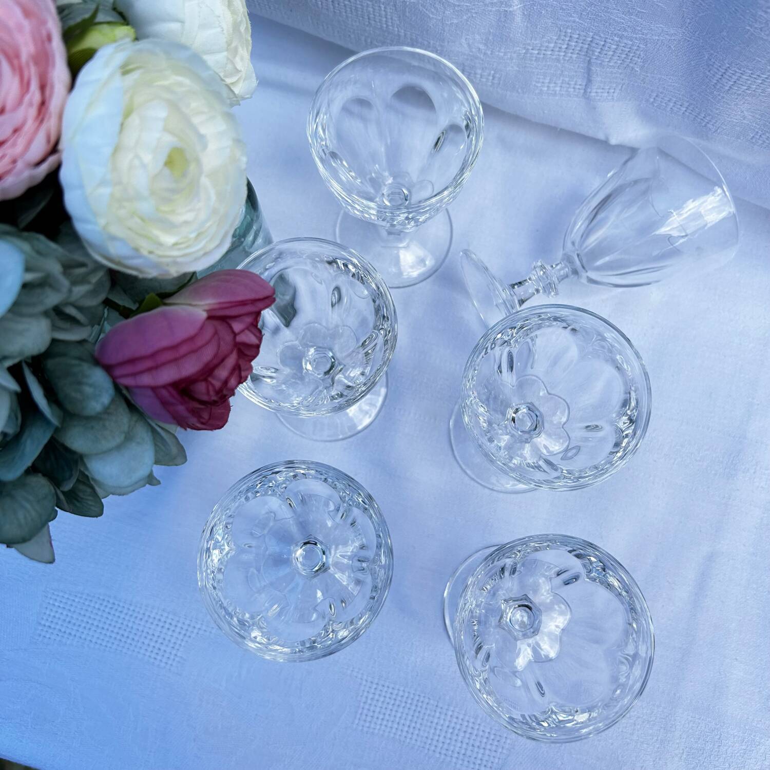 6 verres à vin cristal Rambouillet