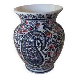 Vase gien décor Cachemire