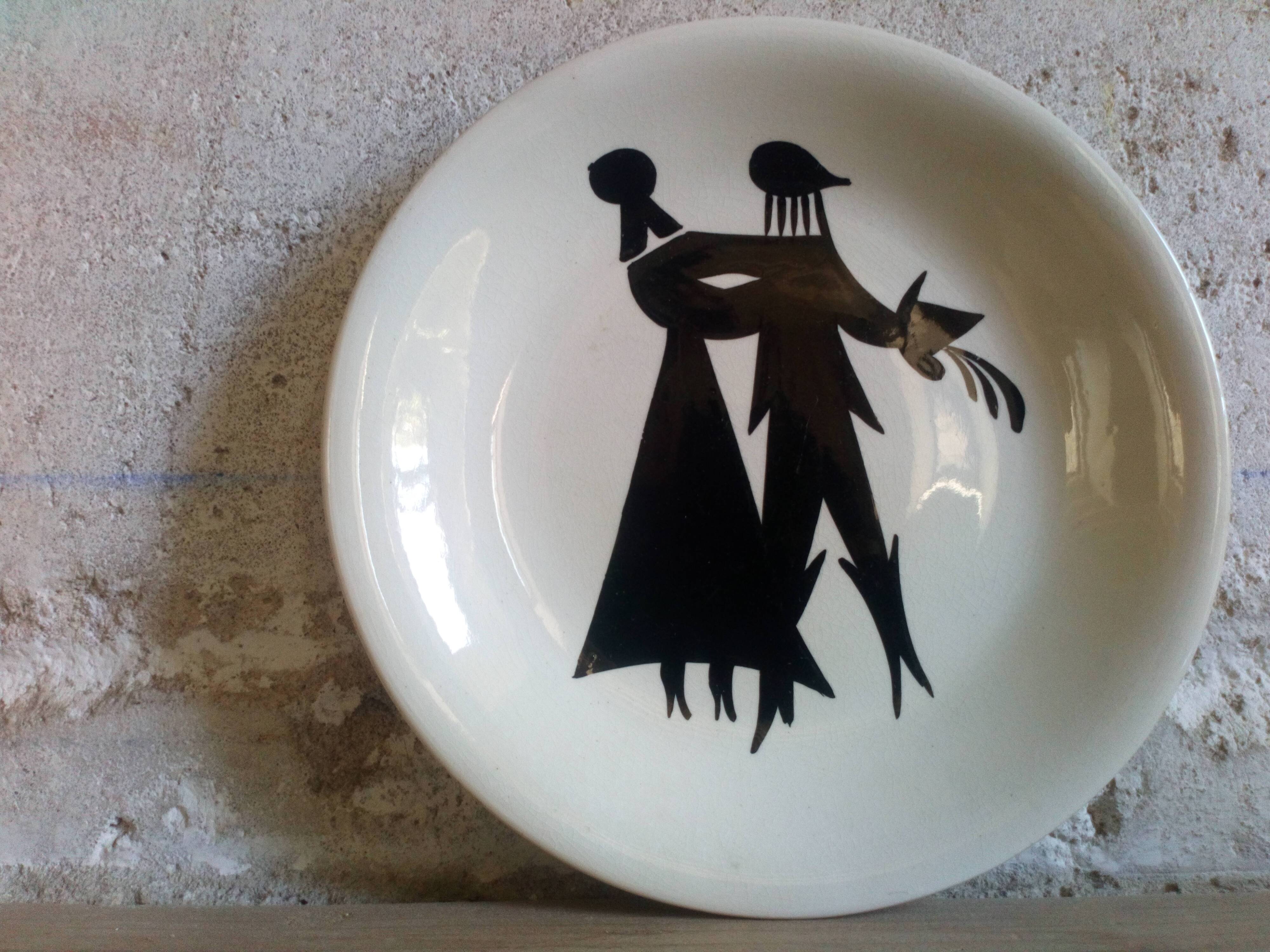 Five dessert plates Sylvestre edition of Longchamp