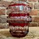 Double Red Crystal Vase – Val Saint Lambert