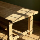 Large farmhouse table in solid oak – 230 cm