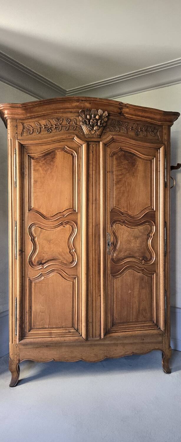 Antique Louis XV Provençal marriage armoire