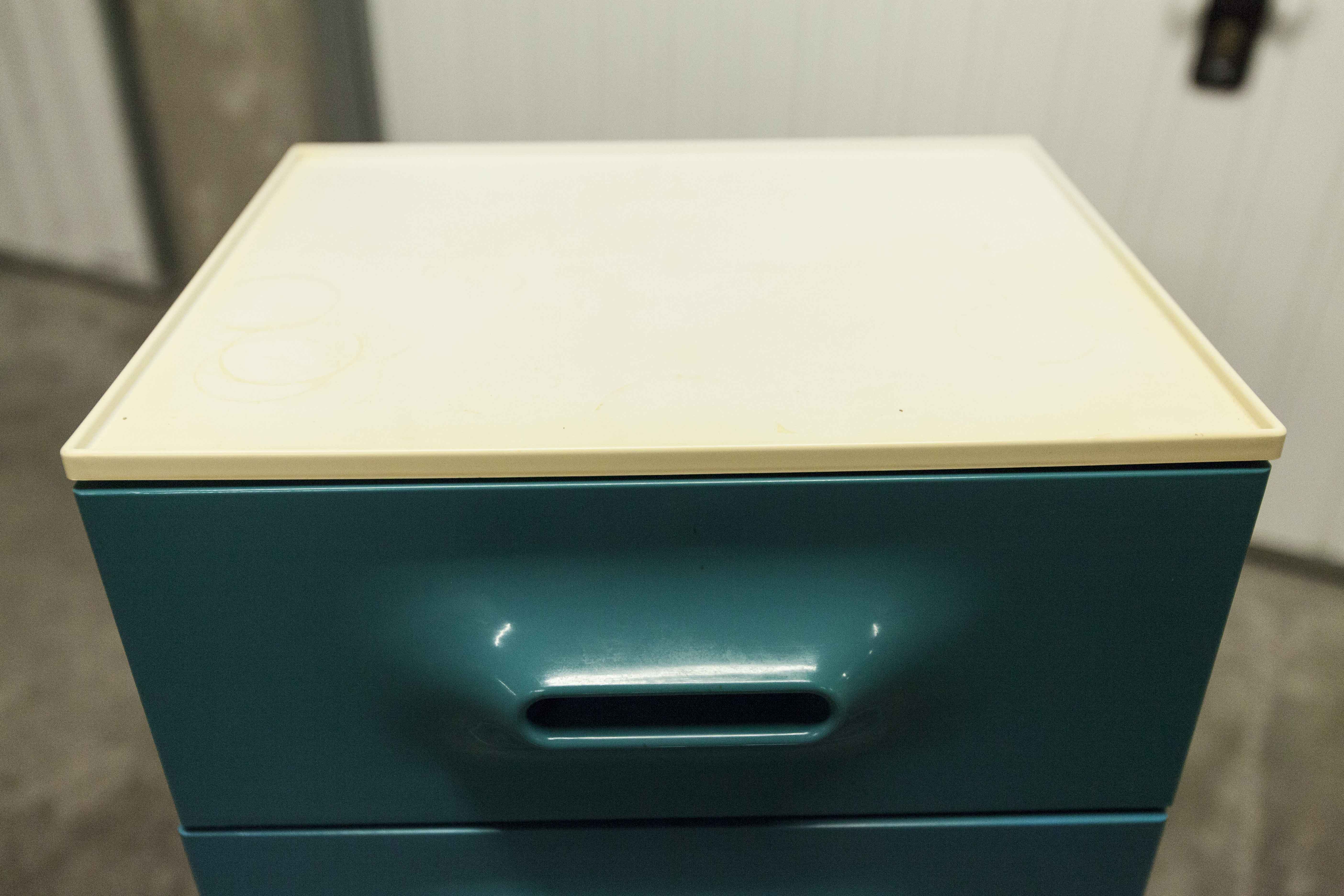 Commode vintage bleu canard 1970