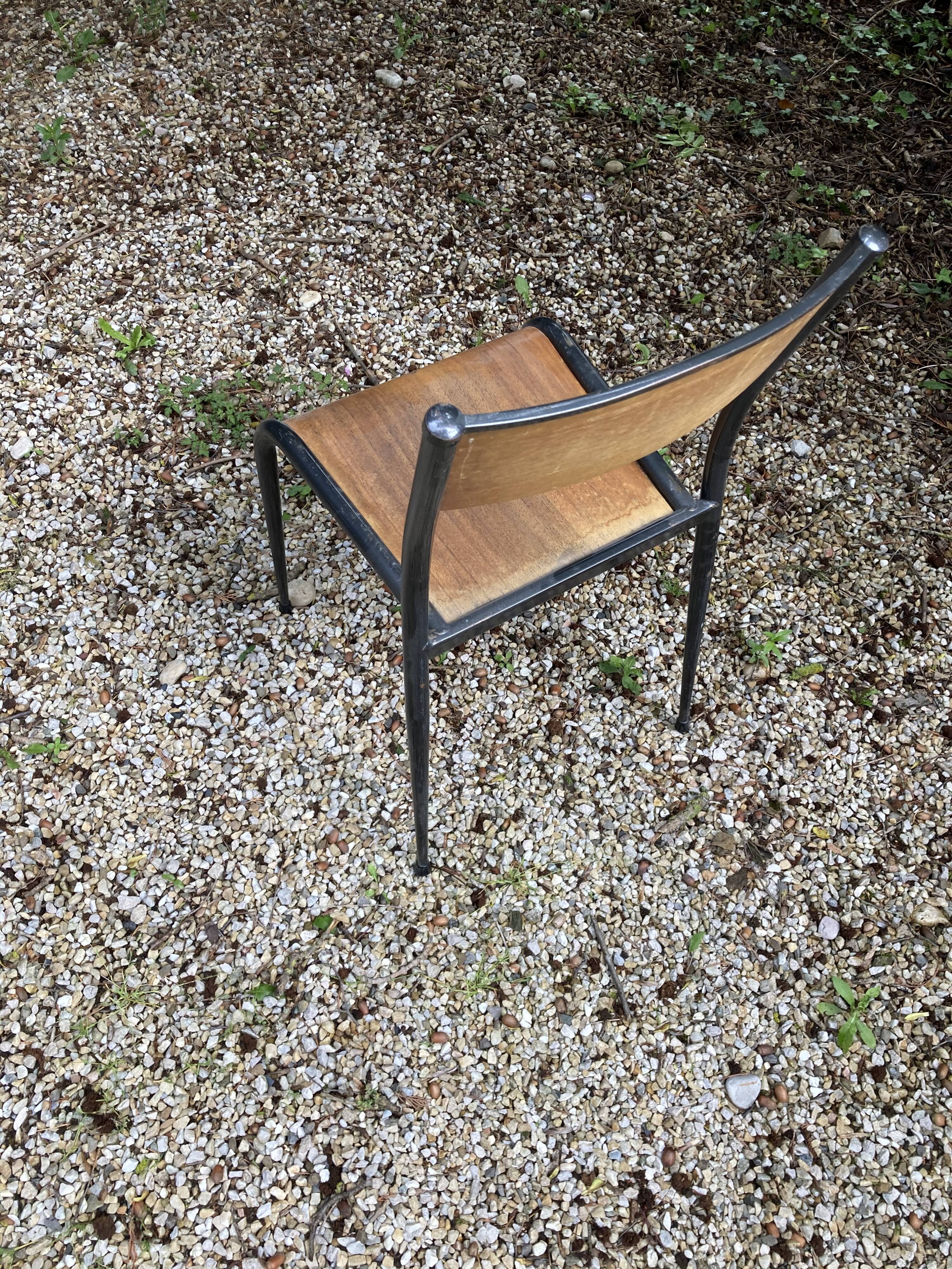 Mullca school chair with spindle legs