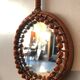 Vintage rattan mirror 16cm