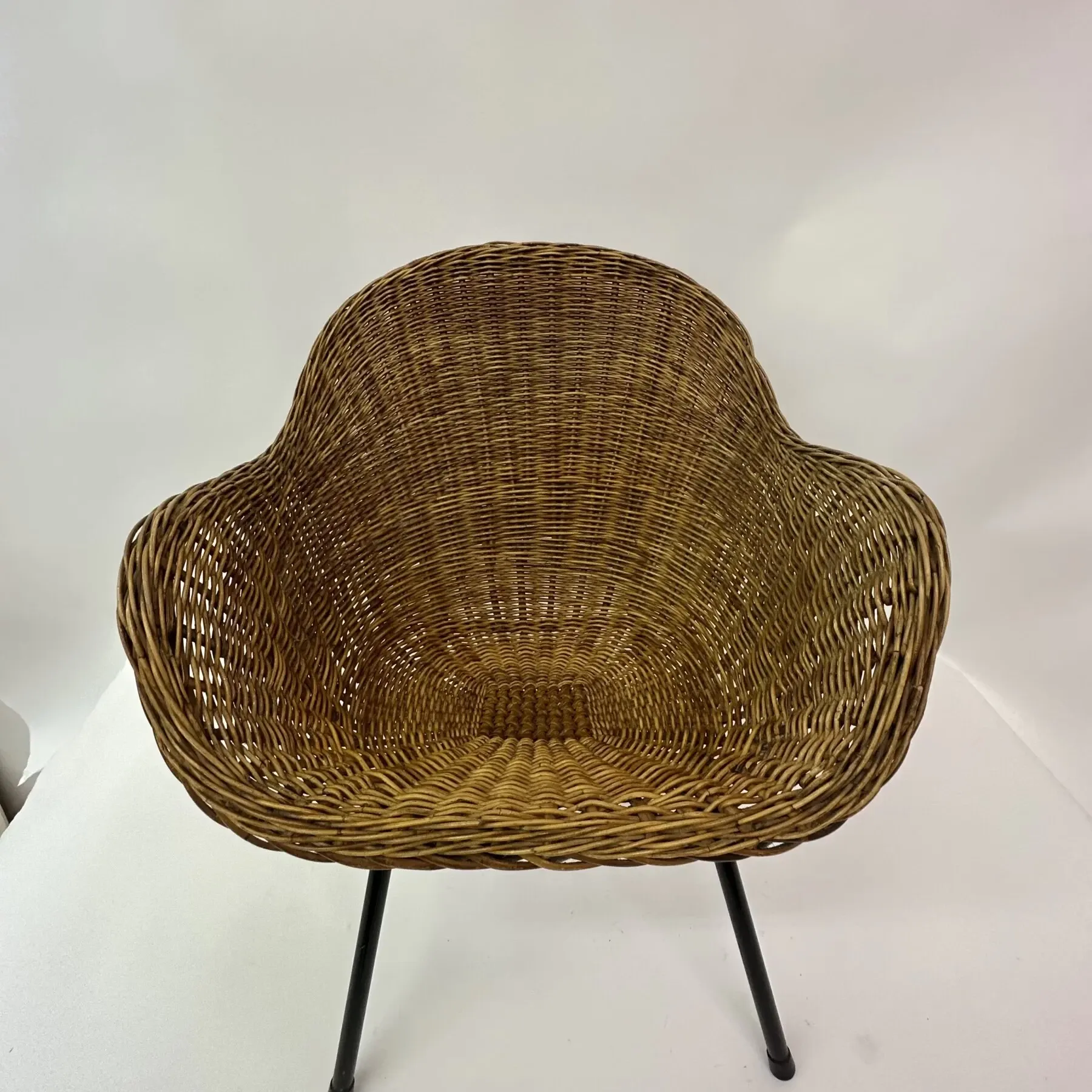 Mid-century design wicker chair, 1950s