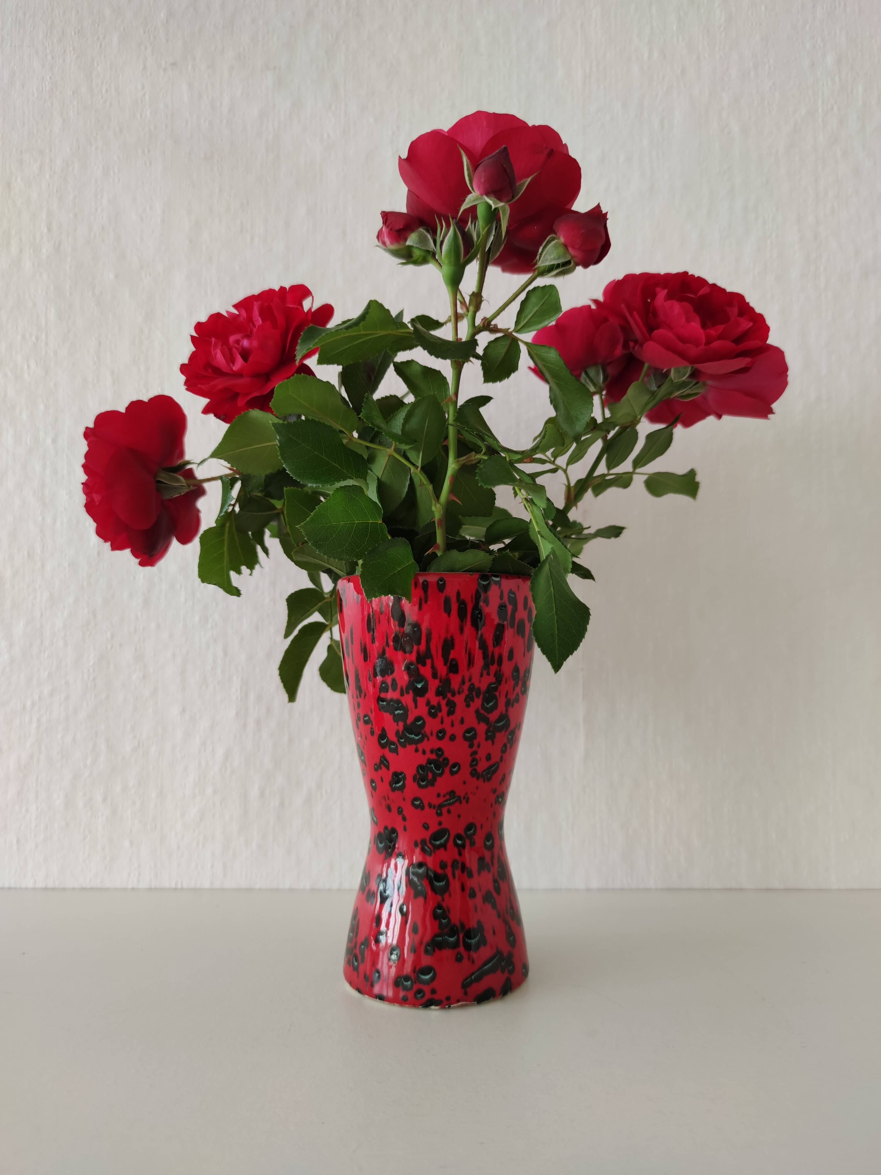 Pottery vintage Germany vase diabolo 1950-60