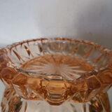 Polished glass ashtray pink blush