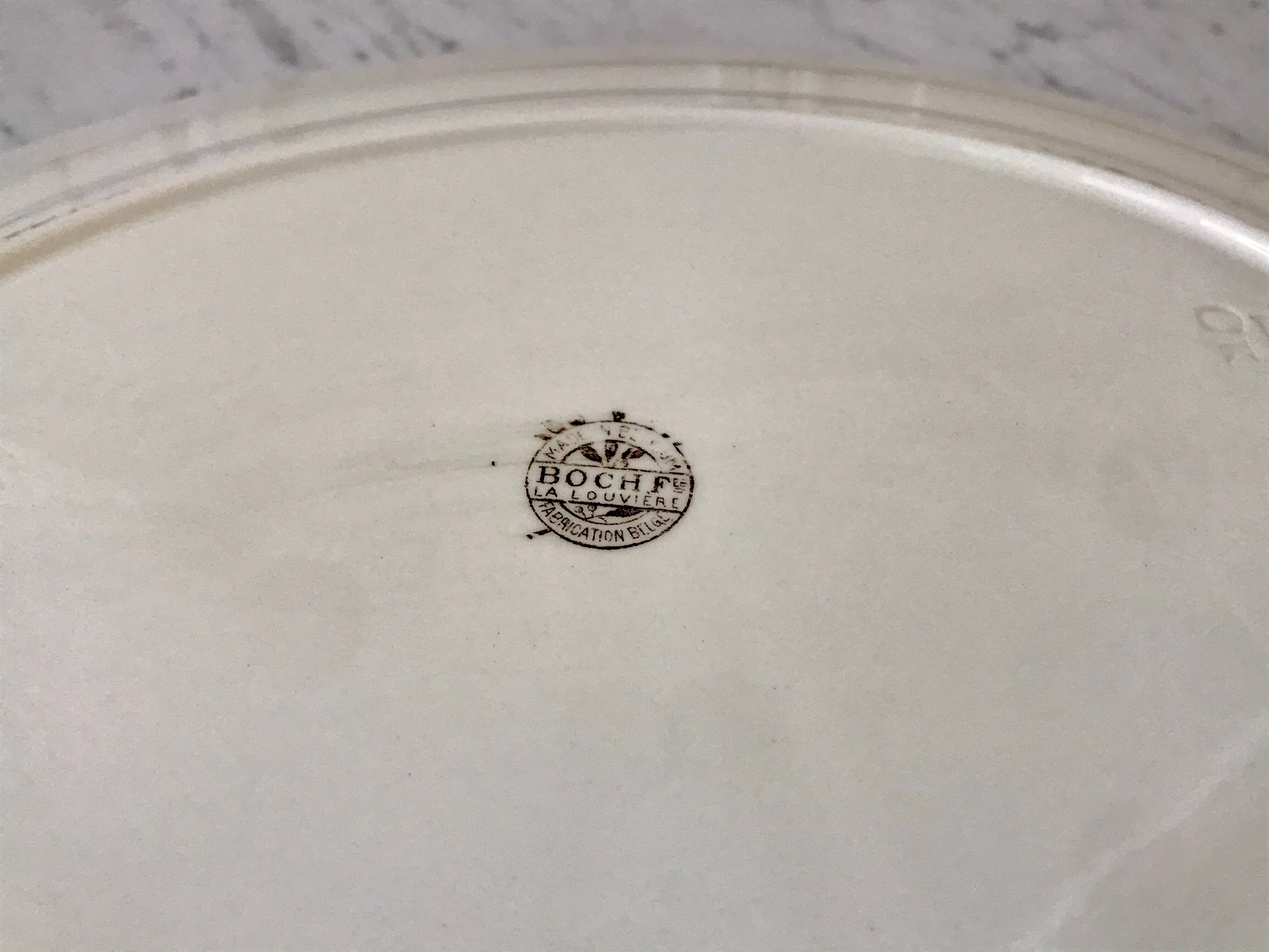 oval dish Villeroy & Boch La Louvière Belgian manufacture in Iron Earth early twentieth century