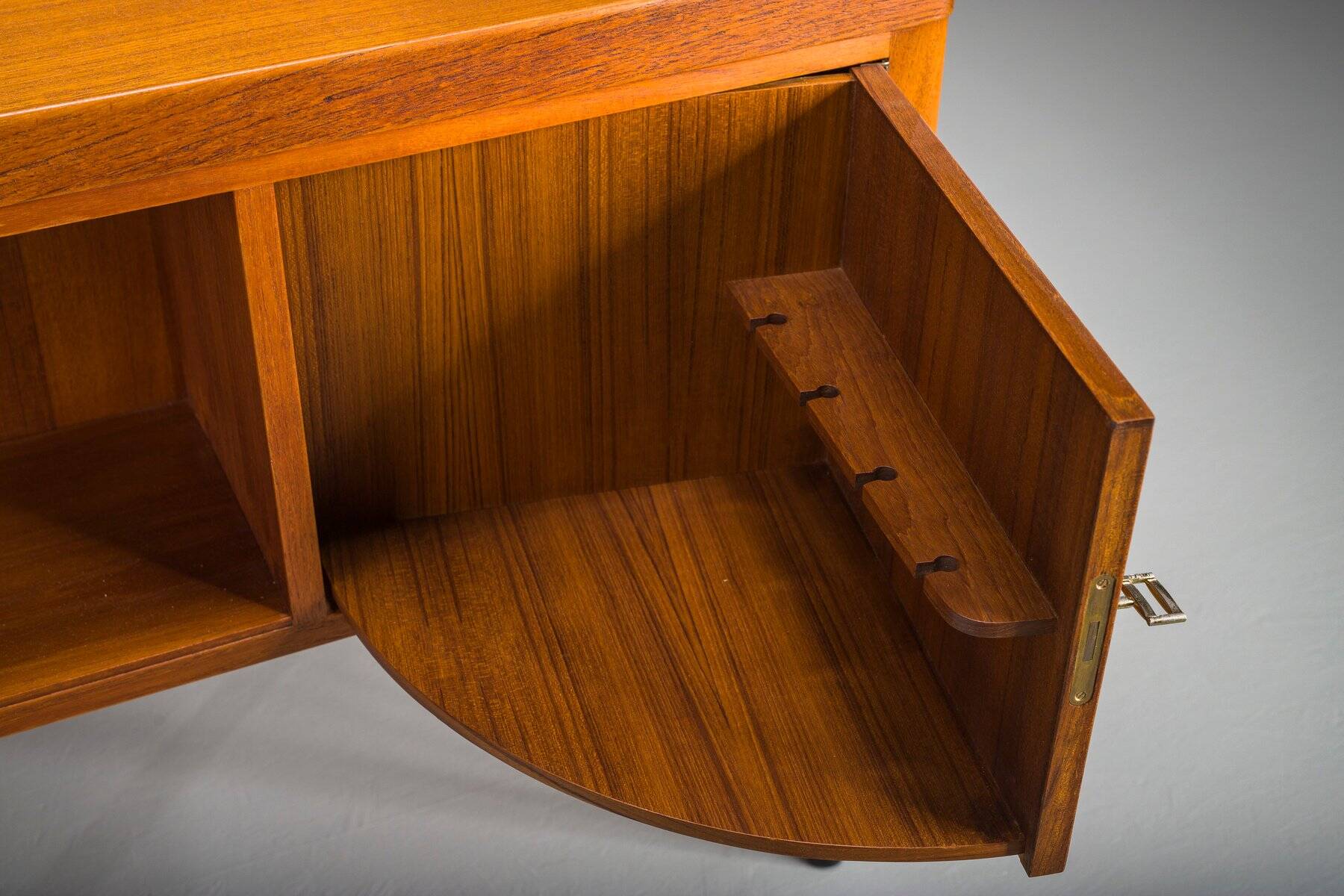 Scandinavian modern teak writing desk attributed to H. Brockmann Petersen for Poul M. Jessen, 1960s