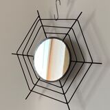 1960s vintage spiderweb wall mirror, 64 cm