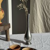 Vintage silver-plated floor vase