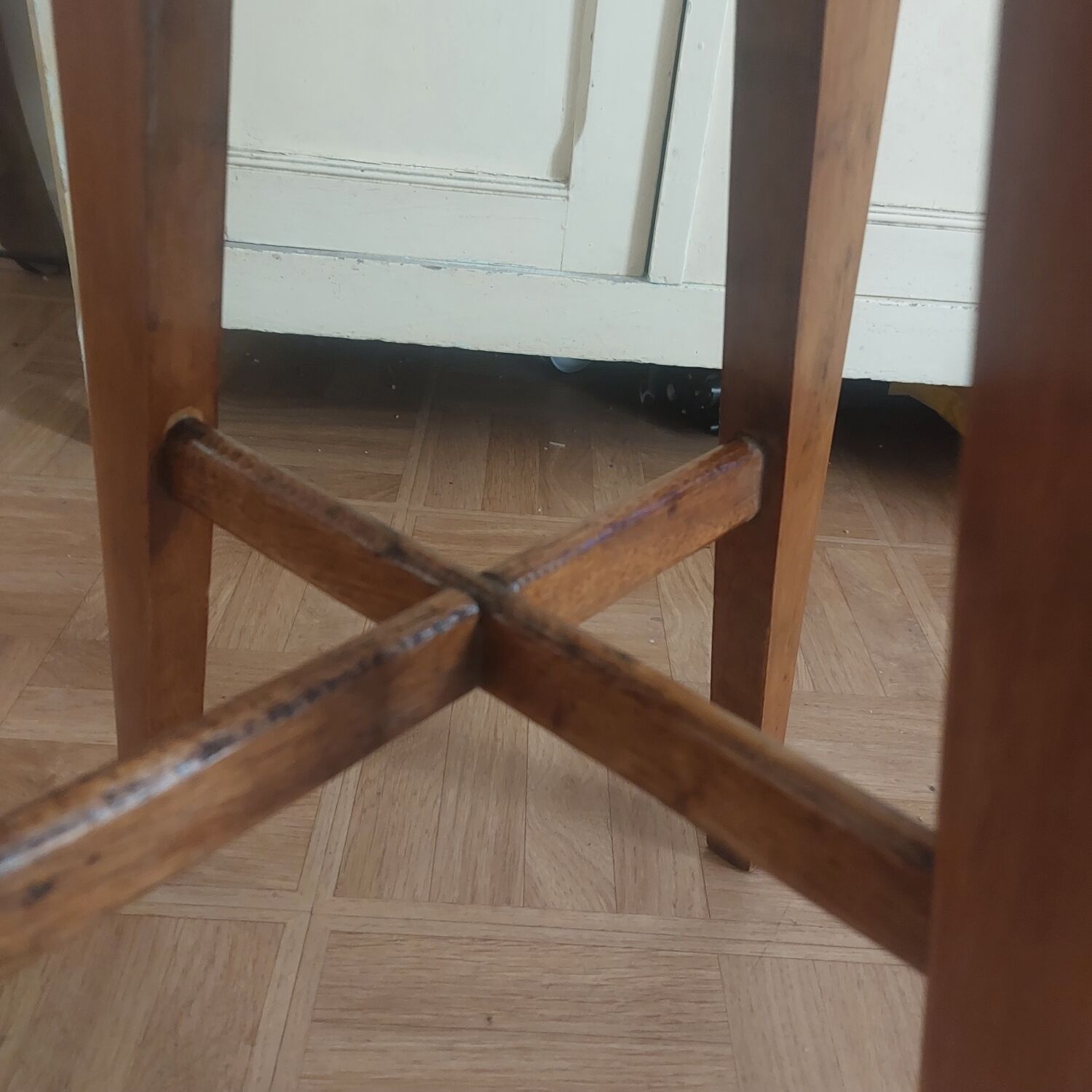 Natural wooden stool around year 60-70