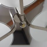 Lustre Bauhaus, fonctionnaliste en chrome et verre, 1920
