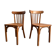 Pair of vintage wooden bistro chairs